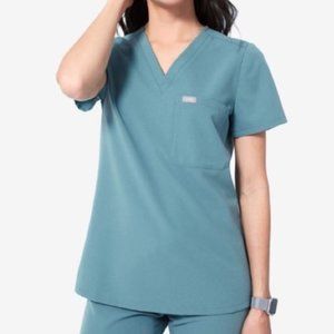 *RARE COLOR* FIGS XS CatarinaScrubs Top Hydrogreen